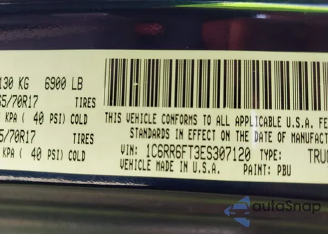 2014 Ram 1500 Tradesman from USA, damaged, VIN 1C6RR6FT3ES307120